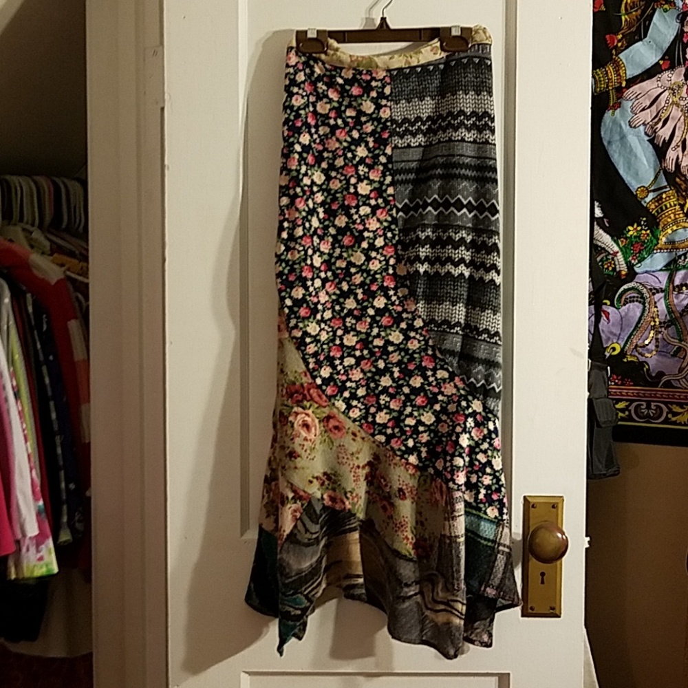 Long patchwork skirt